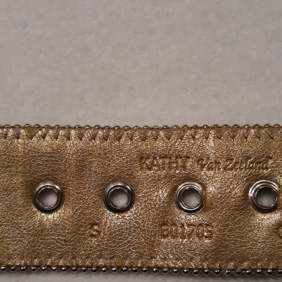 Kathy van zeeland brown faux suede leather belt size s - Picture 4 of 7